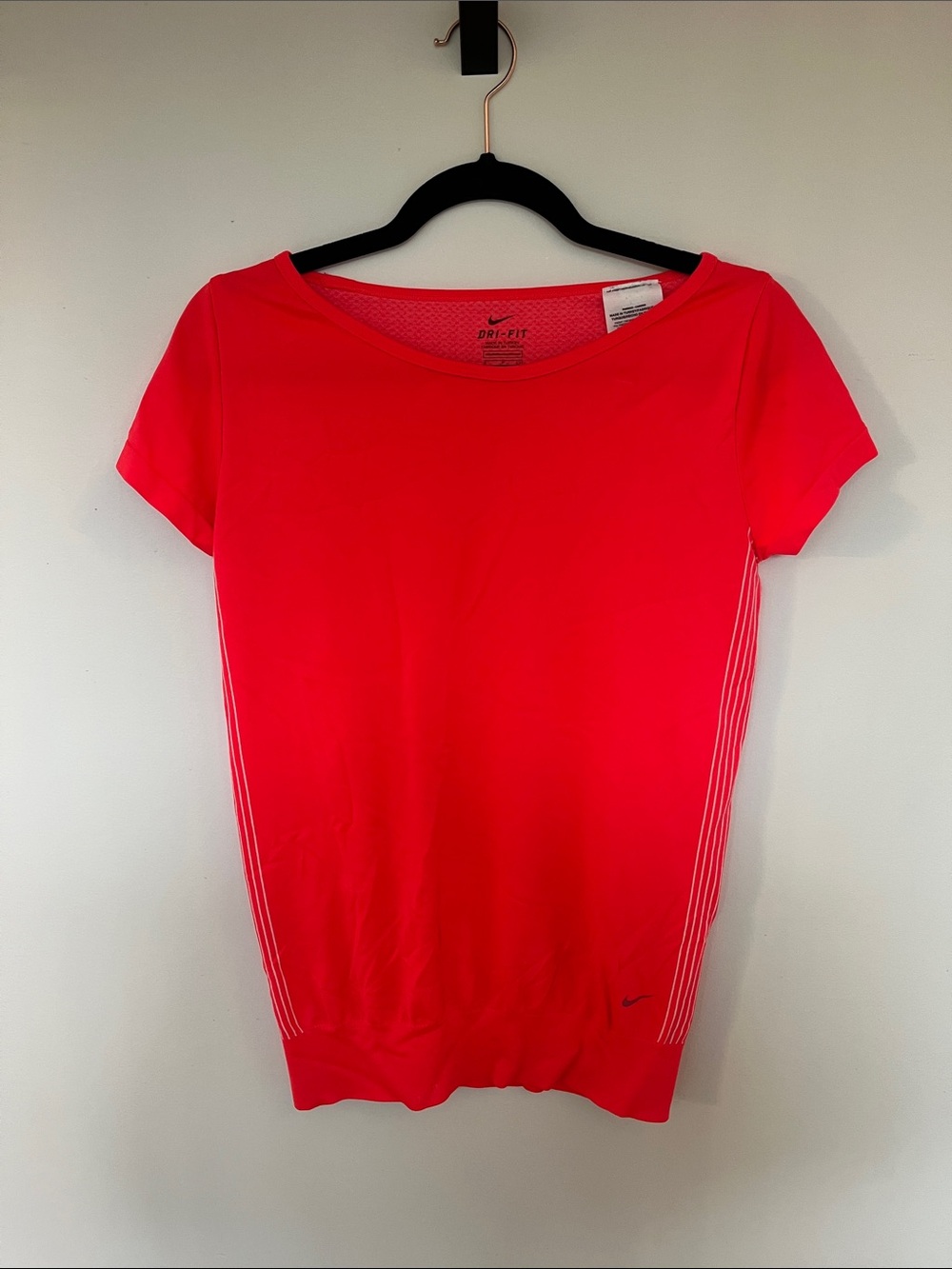Nike Coral-Red Short Sleeve Dri-FIT Tee